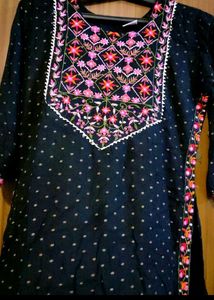 Embroidered Black Kurti