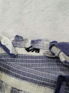 Blue Striped Maxi Dress with pockets