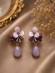 Elegant Floral Drop Earrings