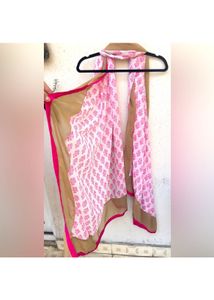 Like New Floral Print Pink Dupatta