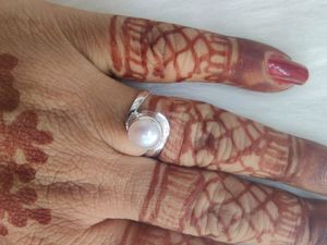 Pure Silver Pearl Ring For Women Nd Girl's