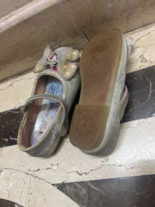 Sparkly Bow Girls Flats