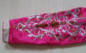 New Georgette Saree with Embroidery Blouse 💫