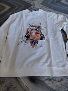 White Owl Graphic Sweatshirt