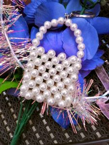 Elegant Pearl Mini Bag Keychain