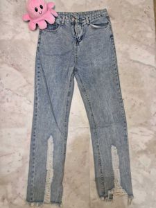 Distressed Light Wash Jeans