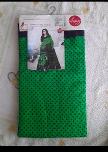 Tissue Plain Jacquard Saree With Attached Blo