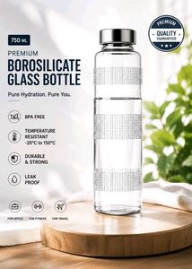 Premium Borosilicate Glass Water Bottle