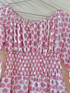 pink floral maxi dress
