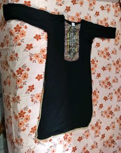 Beautiful Printed Black Kurta with work 🔥💕🖤