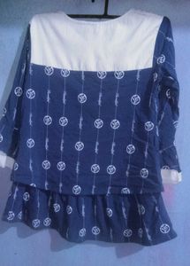 Stylish Blue Printed Kurta Tunic