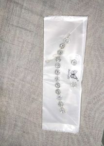 New Elegant Crystal Necklace &amp; Earring Set