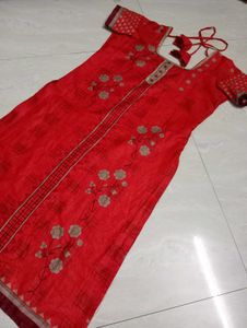 Red Floral Print Kurti