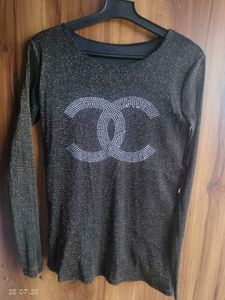 Sparkly Sequin Channel Logo Top