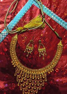 City Gold-Tone Necklace and Earring Set