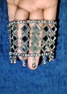 2- piece set Mirror Work Cuff Bracelet
