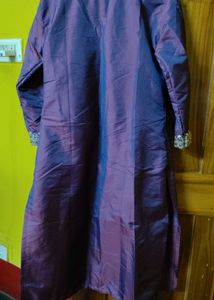 Elegant Purple Silk Kurta Set