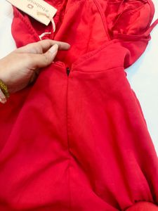 Red Sleeveless Mini Dress