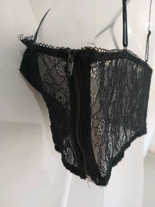 Lace Bralette with Strappy Detail