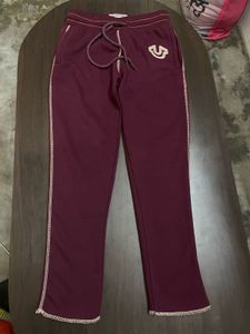 True Religion Burgundy Sweatpants