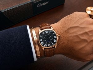 Cartier Watch with Leather Strap
