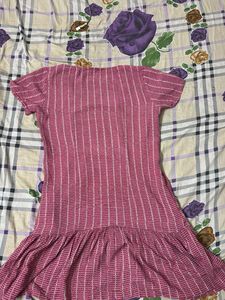 Chic Pink Striped Dress