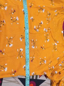 Yellow Floral Print Kurta