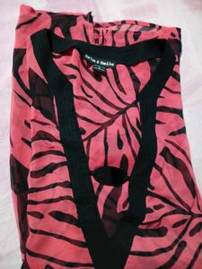Chic Tropical Print Swim Cover-Up