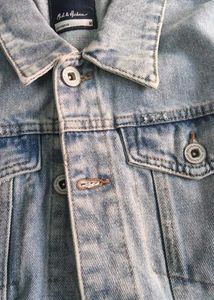 Light Wash Distressed Denim Jacket