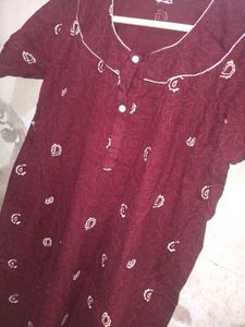 Maroon Designing Gown