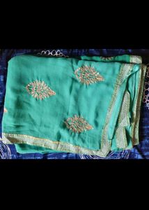 Elegant Sea Green Saree
