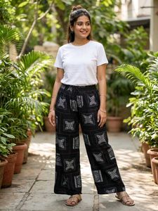 Stylish Black Printed Palazzo Pants