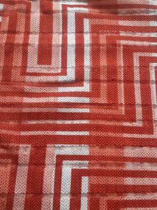 Unique Geometric Print Red Top
