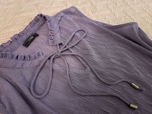Y2K sheer purple tie top🪻