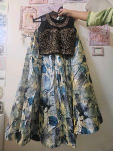 Stunning Leaf Print Lehenga Choli Set