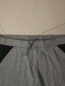 Gray Capri Pants with Black Accents