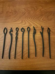 Set of 8 Vintage Hair Sticks