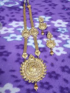 Elegant Party Accessories Long Neclace With Earrin
