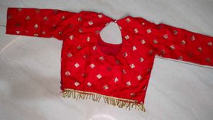 Beautiful Red &amp; Cream Lehanga Choli