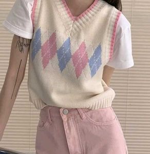 Argyle Knit Sweater Vest