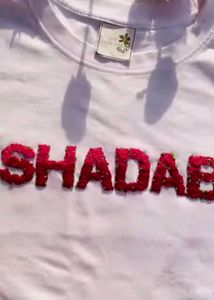 White "Name" Embroidered Sweatshirt