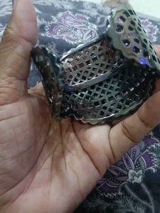 karen millen crystal cuff bracelet with original v