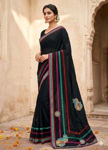 Elegant Navy Blue Saree
