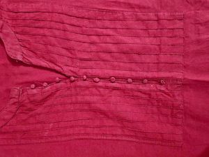 Maroon Cotton Kurta