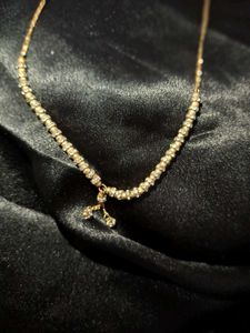 Gold &amp; Crystal Beaded Necklace