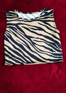 Stylish Zebra Print Sleeveless Top