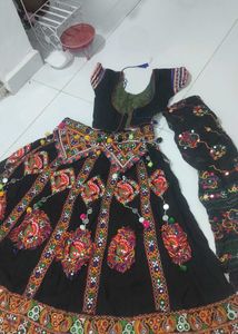 black garba deessLehenga Choli Set