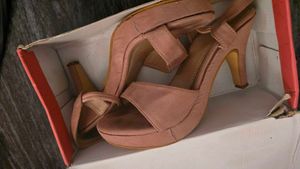 Women's Pink Strappy Kitten Heels