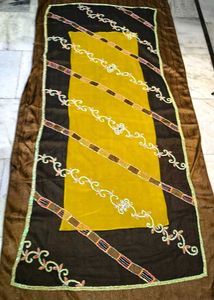 Designer Yellow &amp; Black Dupatta with Embroidery Wo