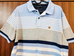 Men's Striped Polo Shirt (size L)